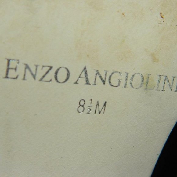 Enzo Angiolini Eamaylie Model Black Leather Peep Toe Classic Pump Shoes US 8.5 - Picture 11 of 11